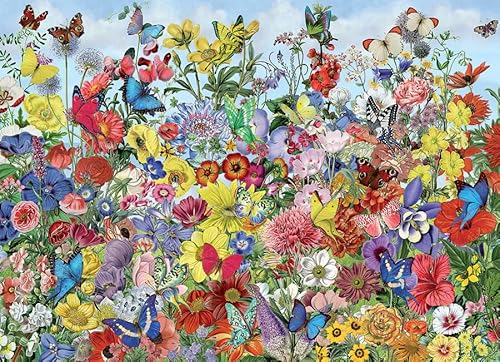 Cobble Hill 1000 Teile Puzzle – Schmetterlingsgarten – Musterposter im Lieferumfang enthalten von Cobble Hill
