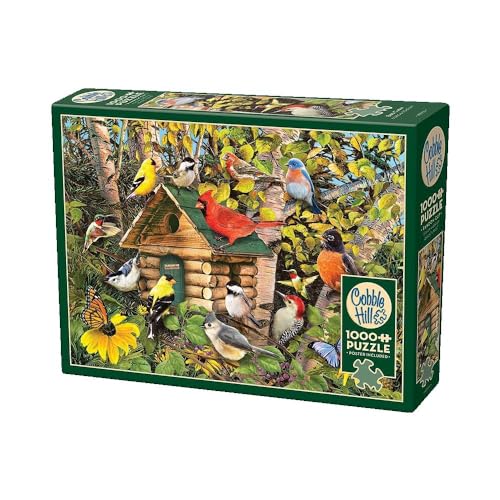 Cobble Hill 1000 Teile Puzzle – Vogelhaus – Musterposter im Lieferumfang enthalten von Cobble Hill