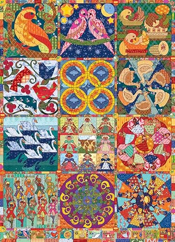 Cobble Hill 1000 Teile Puzzle – Zwölf Tage Weihnachtsdecke – Musterposter im Lieferumfang enthalten Cobble Hill 1000 Teile Puzzle – Zwölf Tage Weihnachtsdecke – Musterposter im Lieferumfang enthalten von Cobble Hill