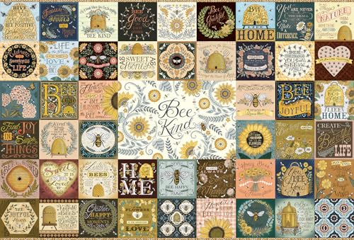 Cobble Hill 2000 Teile Puzzle - Bee Kind - Probeposter enthalten von Cobble Hill