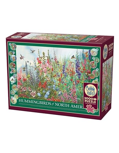 Cobble Hill 2000 Teile Puzzle – Kolibris von Nordamerika – Musterposter im Lieferumfang enthalten von Cobble Hill