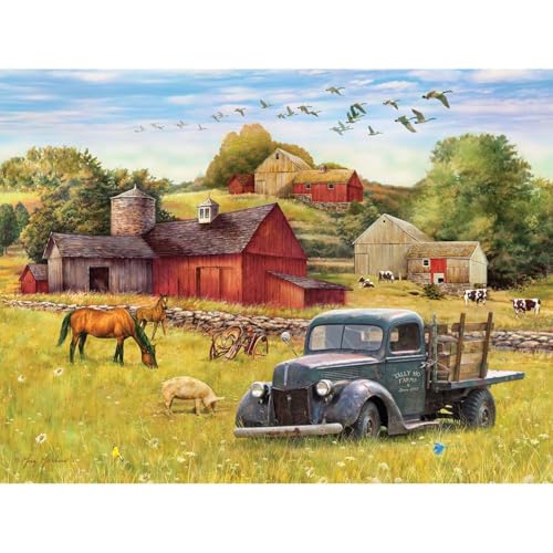 Cobble Hill 275 Teile Easy Handling Puzzle - Sommer Nachmittag auf dem Bauernhof - Musterposter inklusive von Cobble Hill