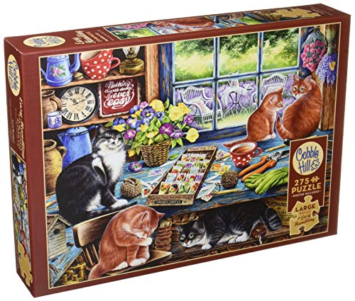 Cobble Hill 275 großes Puzzle - Cats Retreat - Musterposter inklusive von Cobble Hill