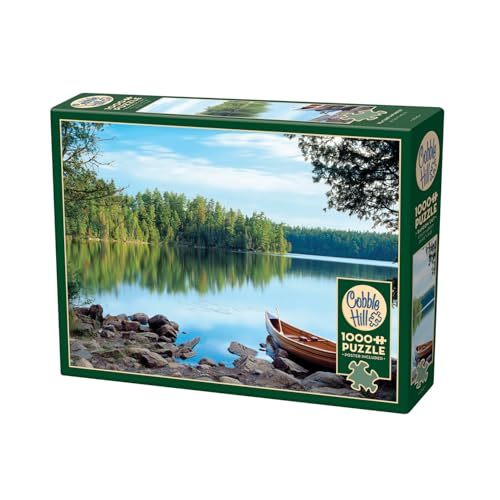 Cobble Hill 3840140 Spiegel der Natur, 1000 Teile Puzzle inkl. Puzzleposter für Erwachsene und Kinder ab 12 Jahren, Landschaftspuzzle, See von Cobble Hill