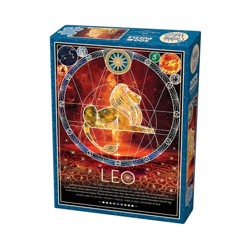 Cobble Hill 3845015 Sternzeichen Löwe, Leo, 500 Teile Puzzle inkl. Puzzleposter für Erwachsene und Kinder ab 12 Jahren, Sternzeichenpuzzle, Astrologie von Cobble Hill