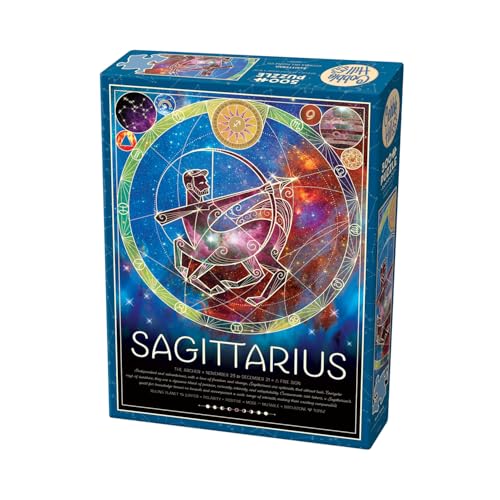 Cobble Hill 3845019 Sternzeichen Schütze, Sagittarius, 500 Teile Puzzle inkl. Puzzleposter für Erwachsene und Kinder ab 12 Jahren, Sternzeichenpuzzle, Astrologie von Cobble Hill
