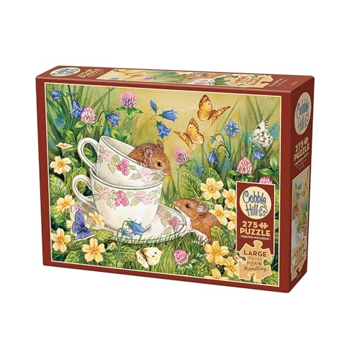 Cobble Hill 3848012 Tee für Zwei, 275 Teile Puzzle, Kinderpuzzle mit großen Teilen inkl. Puzzleposter, für Kinder ab 9 Jahren, Blumen, Mäuse Cobble Hill 3848012 Tee für Zwei, 275 Teile Puzzle, Kinderpuzzle mit großen Teilen inkl. Puzzleposter, für Kinder ab 9 Jahren, Blumen, Mäuse von Cobble Hill