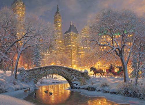 Cobble Hill 500 Teile Puzzle Winter im Park, Beispielposter enthalten von Cobble Hill