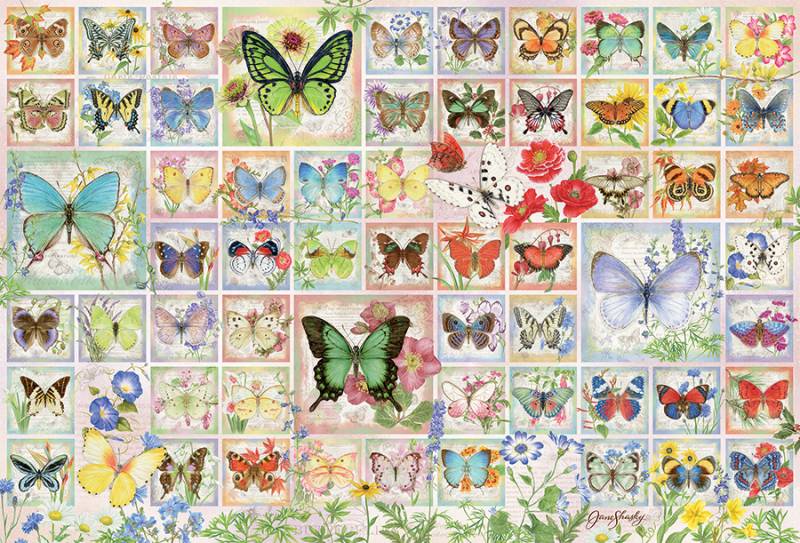 Cobble Hill Butterflies and Blossoms 2000 Teile Puzzle Cobble-Hill-49011 von Cobble Hill