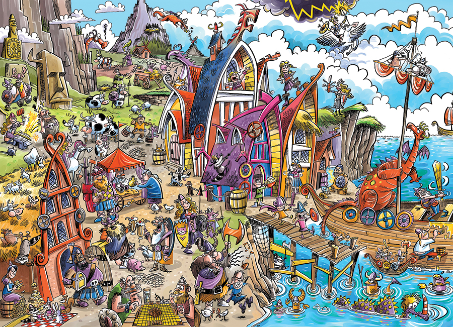 Cobble Hill DoodleTown: Viking Village 1000 Teile Puzzle Cobble-Hill-44504 Cobble Hill DoodleTown: Viking Village 1000 Teile Puzzle Cobble-Hill-44504 von Cobble Hill