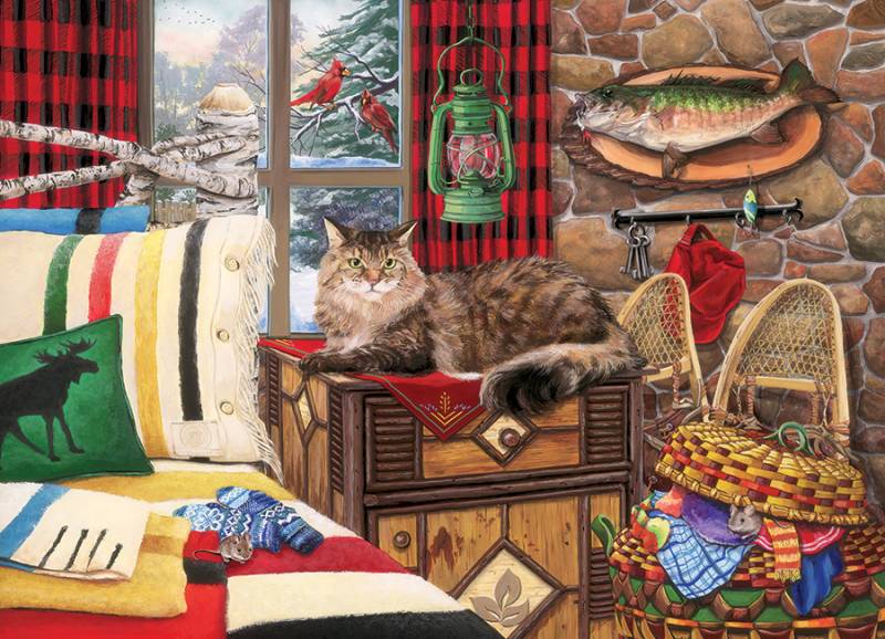 Cobble Hill Hüttenkatze 1000 Teile Puzzle Cobble-Hill-40253 von Cobble Hill