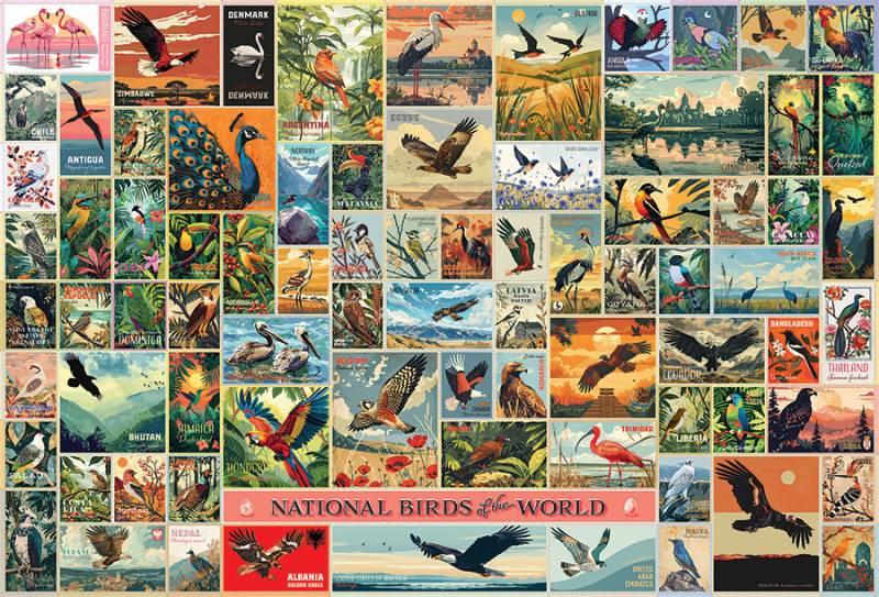 Cobble Hill Nationale Vögel der Welt 2000 Teile Puzzle Cobble-Hill-49024 von Cobble Hill