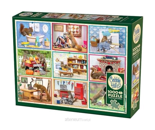 Cobble Hill Puzzle mit 1000 Teilen – Eichhörnchen zu Hause – Beispielposter enthalten Cobble Hill Puzzle mit 1000 Teilen – Eichhörnchen zu Hause – Beispielposter enthalten von Cobble Hill