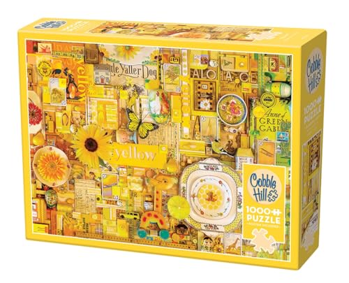 Cobble Hill Puzzle mit 1000 Teilen – Regenbogen-Kollektion: Gelb – inklusive Probeposter von Cobble Hill