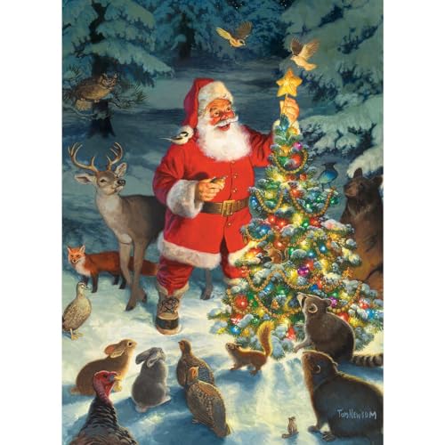 Cobble Hill Puzzle mit 1000 Teilen – Weihnachtsmannbaum – inklusive Probeposter von Cobble Hill