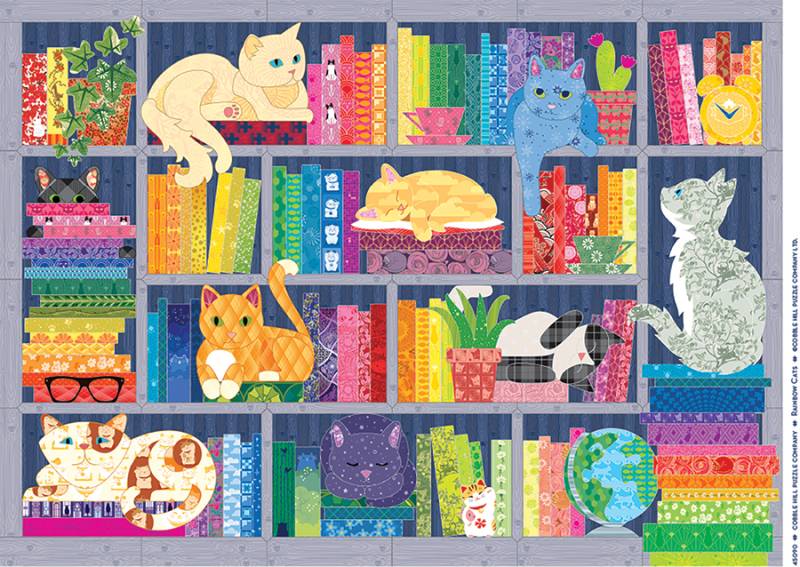 Cobble Hill Regenbogen-Katzen 500 Teile Puzzle Cobble-Hill-45090 von Cobble Hill