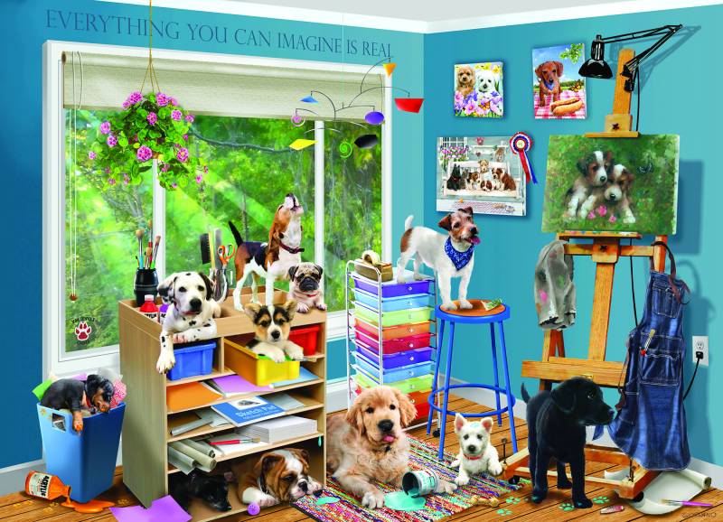 Cobble Hill Studio Pups 1000 Teile Puzzle Cobble-Hill-40251 von Cobble Hill