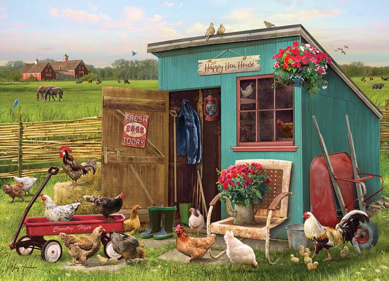 Cobble Hill The Happy Hen House 1000 Teile Puzzle Cobble-Hill-40189 von Cobble Hill