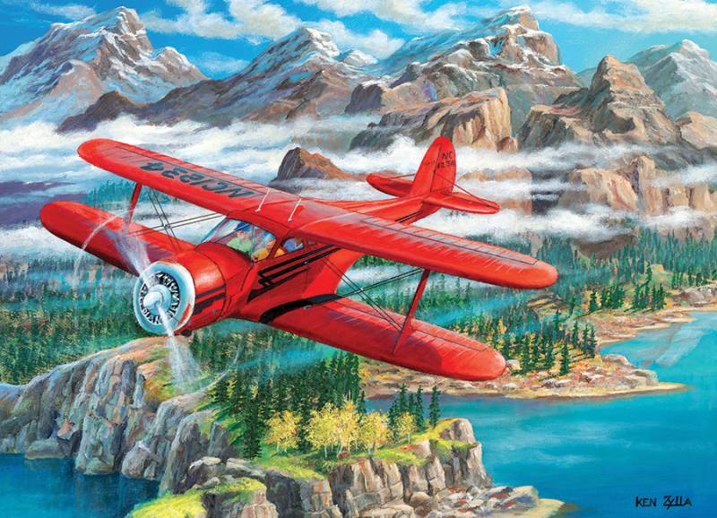 Cobble Hill XXL Teile - Beechcraft Staggerwing 500 Teile Puzzle Cobble-Hill-45064 von Cobble Hill