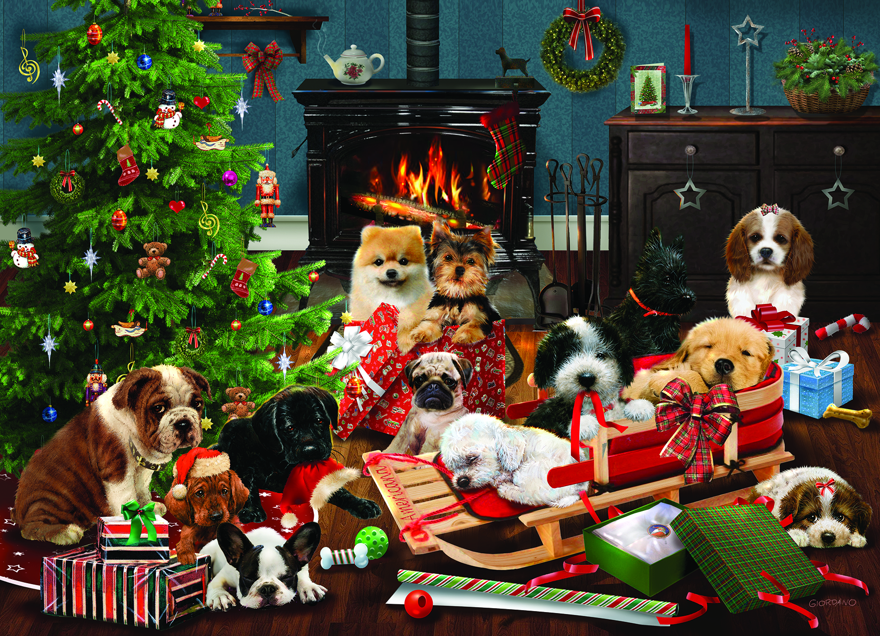 Cobble Hill XXL Teile - Weihnachten Welpen 500 Teile Puzzle Cobble-Hill-45091 Cobble Hill XXL Teile - Weihnachten Welpen 500 Teile Puzzle Cobble-Hill-45091 von Cobble Hill