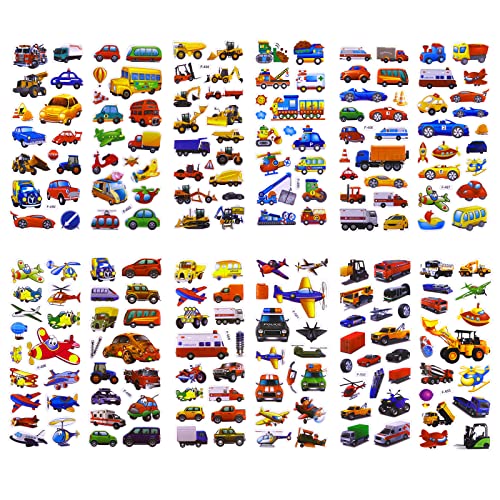 cobee 3D-Aufkleber für Kinder, 12 Bögen, Auto-Thema, Kinderaufkleber, Lehrer, Belohnungsaufkleber, DIY-Dekoration, Aufkleber für Mädchen, Jungen, Lehrer, Basteln, Scrapbooking cobee 3D-Aufkleber für Kinder, 12 Bögen, Auto-Thema, Kinderaufkleber, Lehrer, Belohnungsaufkleber, DIY-Dekoration, Aufkleber für Mädchen, Jungen, Lehrer, Basteln, Scrapbooking von Cobee