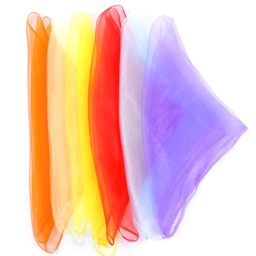 cobee 6 Stück Bunt Jongliertücher, 60 x 60 cm Gymnastik Tücher Kinder Sensorisches Schaltuch Performance Schals Chiffontücher für Kindergarten Tanzen Jonglieren Kindershow Aktivitäten Zubehör cobee 6 Stück Bunt Jongliertücher, 60 x 60 cm Gymnastik Tücher Kinder Sensorisches Schaltuch Performance Schals Chiffontücher für Kindergarten Tanzen Jonglieren Kindershow Aktivitäten Zubehör von Cobee