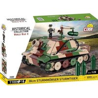 COBI Historical Collection 2585 - Sturmmörser Sturmtiger 38cm, Panzer, WWII, 1:28 Bausatz, 1100 Klemmbausteine, 1 x Spielfigur von Cobi GmbH