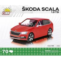 COBI 24582 - koda Scala 1.0 TSI, rot, Maßstab 1:35, 70 Klemmbausteine, Bausatz von Cobi