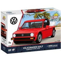 COBI 24660 - Volkswagen Golf Cabriolet (1979-1993), rot, Bausatz 1:35, 89 Klemmbausteine von Cobi