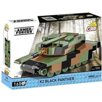 COBI Armed Forces 3107 - K2 Black Panther, Panzer, Maßstab 1:72, Bausatz, 160 Klemmbausteine von Cobi