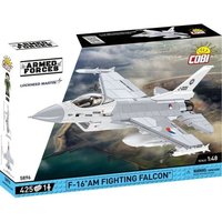 COBI Armed Forces 5896 - F-16AM Fighting Falcon, Mehrzweckflugzeug, Bausatz mit Sockel 1:48, 425 Klemmbausteine von Cobi