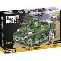 COBI Company of Heroes III 3048 - M3A1 Stuart, Panzer, 490 Klemmbausteine, Bauset von Cobi