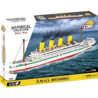COBI Historical Collection 1681 - H.M.H.S. Britannic (Rot/Weiß/Grün), Bausatz 1:700, 636 Klemmbausteine von Cobi