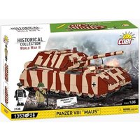 COBI Historical Collection 3138 - Panzer VIII Maus, Bausatz 1:35, 1353 Klemmbausteine, 2 Figuren von Cobi