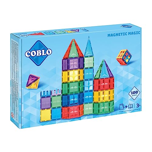 Coblo Classic 100 Teilig - Magnetische Bauklötze für Kinder - Lernspielzeug - Kreativität & Fantasie - Tolle Konstruktionen - Geschenkidee von Coblo