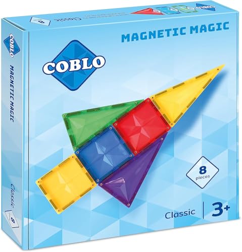 Coblo Classic - 8-teiliges Set magnetische Bausteine - Kreatives Lernspielzeug - Förderung von Kreativität und räumlichem Denken von Coblo