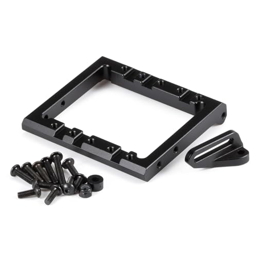 1/10 Carbon LCG Chassis Kit mit Geformten Bett-Slidern Delrin Skid Plate Dual Servo Halterung für SCX10 AR44 Capra F9 TRX4 Achse Gspeed V4 Chassis GS-FS Chassis G-Shot Chassis (Dual Servo Mount) von CobraCrawler