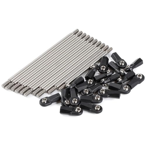 1/10 Carbon LCG Chassis Kit mit Geformten Bett-Slidern Delrin Skid Plate Dual Servo Halterung für SCX10 AR44 Capra F9 TRX4 Achse Gspeed V4 Chassis GS-FS Chassis G-Shot Chassis (Links for AR44 Axle) von CobraCrawler