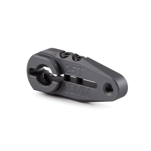 25T Servo Horn CNC 7075 Aluminium 20mm 24mm Servo Horn Lenkung Klemmbügel für Protek Savox Futaba Servo 1/10 Arrma Buggy Granite Monster Truck Raide (25T 20mm) von CobraCrawler