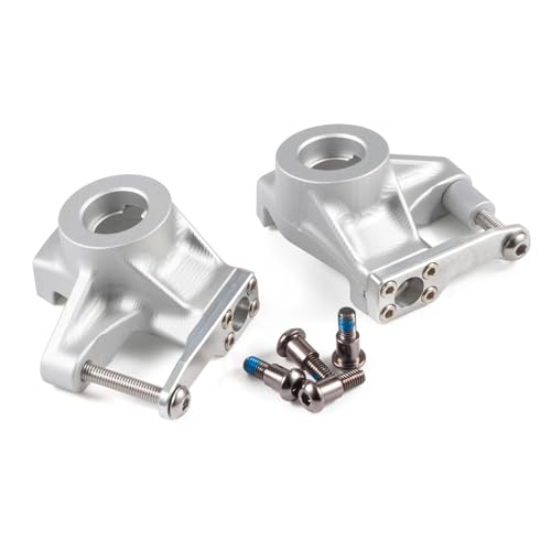 CobraCrawler Aluminium-Lenkhebel, CNC-gefräst, Klar Schwarz für Starrachse Axial SCX10 II AR44 Vanquish VS4-10 Rockjock F9 F10T D44 HD44 (Silver) von CobraCrawler