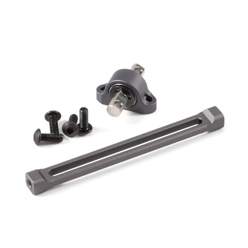 CobraCrawler Aluminium Verstellbares Trägerlager 70 mm Breite für 1/10 RC Rock Crawler 1.9/2.2 Shafty Wettbewerbsaufbauten (Grau) von CobraCrawler