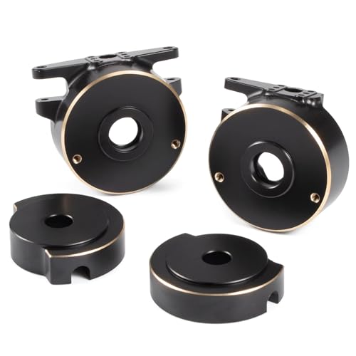 CobraCrawler CNC-gefräste Messing-Lenkhebel vorne und Achsrohr-Endkappen hinten für Vanquish H10 Optic – Schwerpunktabsenkung und Leistungssteigerung (Front Rear Set) von CobraCrawler
