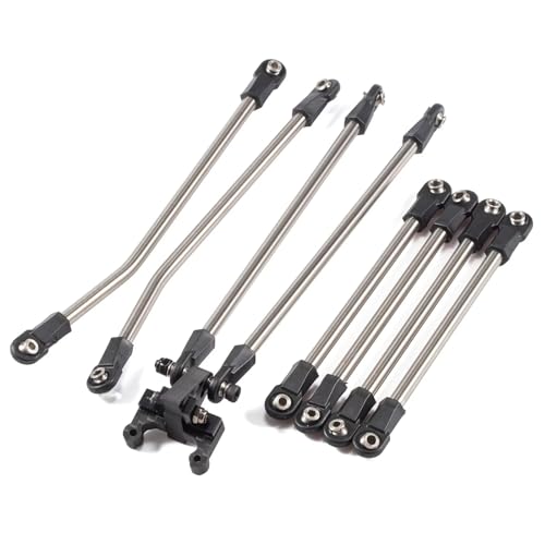 CobraCrawler Sportsman 2.2S Shafty Carbon LCG Cage Chassis-Kit und Titanlenkersatz für Axial Capra Portalachse Super Class Crawler Aufbau (Titanium Link Kit) von CobraCrawler
