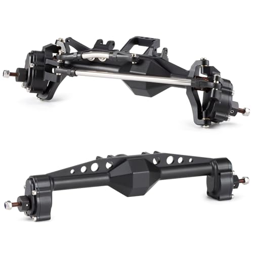 CobraCrawler T3V1 Kohlefaser LCG Chassis-Kit RC Performance Kohlefaser LCG Chassis-Kit und Link-Kit Capra Portalachse ESC Akku Servo-Platte (Black Axle Set) von CobraCrawler