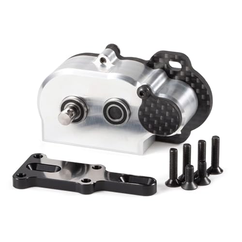 LCG-Getriebe, bearbeitetes ultraleichtes LCG-Getriebe mit verschiebbarer Ausgleichsscheibe für Starrachse Axial AR44 AR45 Enduro Vanquish F9 F10 (Silber) von CobraCrawler