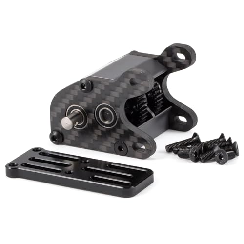 Ultraleichte Dual-Motor-Übertragung 62g Aluminium LCG-Übertragungsgetriebe 48P Overdrive Dig Mini-Getriebe für 1/10 RC Crawler LCG Cheater Rig (Grau) von CobraCrawler