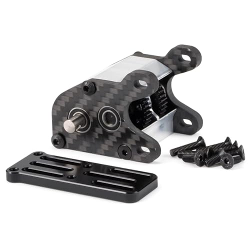 Ultraleichte Dual-Motor-Übertragung 62g Aluminium LCG-Übertragungsgetriebe 48P Overdrive Dig Mini-Getriebe für 1/10 RC Crawler LCG Cheater Rig (Silber) von CobraCrawler