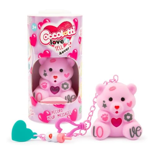 Coccolotti Love&Tell 4ever - Rosa Bär, mit Aufnahmefunktion und Schlüsselanhänger, interaktive Tiere Spielzeug, für Kinder ab 4 Jahren, wertvolle Spiele von Coccolotti