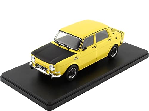 1970 Simca 1000 Rallye 2 Amarillo/Negro 1:24 WhiteBox 124153 von Cochesdemetal