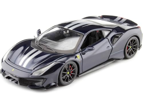 2018 Ferrari 488 Pista Azul Oscuro/Plateado 1:24 Bburago 18-26026 von Cochesdemetal